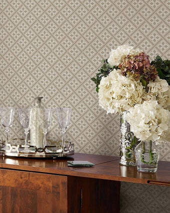 Mr Jones Dove Grey Wallpaper Sample - Laura Ashley