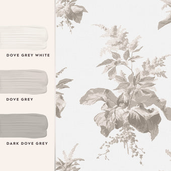 Narberth Dove Grey Wallpaper - View of coordinating paint