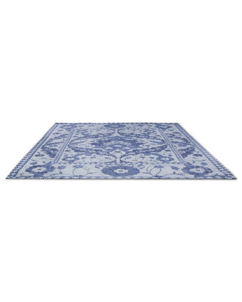 Newborough Dark Seaspray Rug front view of rug