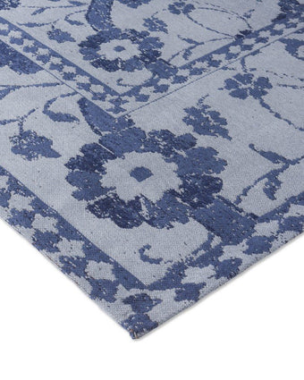 Newborough Dark Seaspray Rug close up view of rug