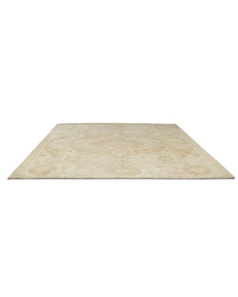 Newborough Pale Gold Rug view of front of rug