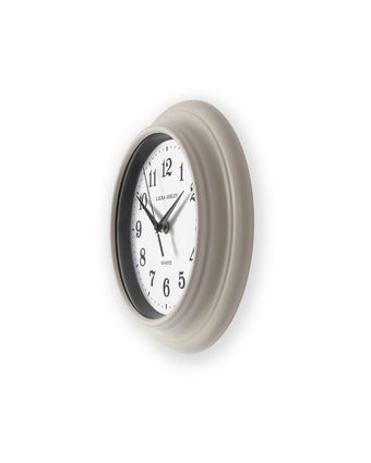 Newgale Small Kitchen Dove Grey Clock - Side view of clock