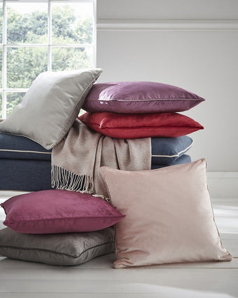 Nigella Grape Cushion - View of cushions in available colors