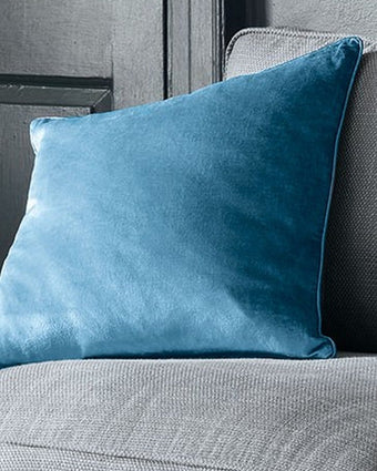 Nigella Seaspray Velvet Cushion - Laura Ashley