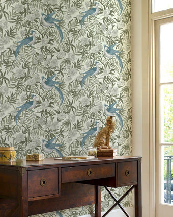 Osterley Sage Wallpaper - Laura Ashley