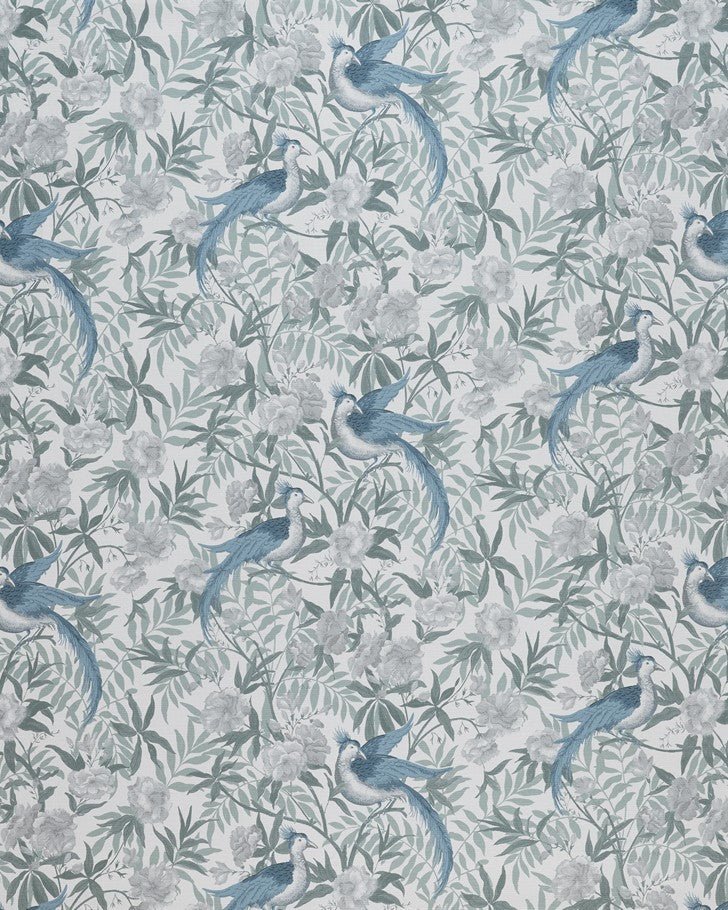 Osterly Birds Seaspray Fabric - Laura Ashley