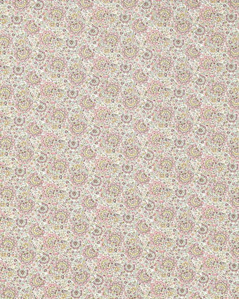 Painswick Paisley Coral Pink Fabric Sample view of fabric swatch