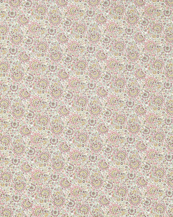 Painswick Paisley Coral Pink Fabric Sample view of fabric swatch