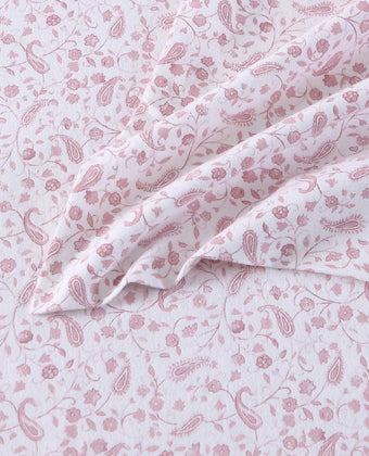 Paisley Prance Red Cotton Flannel Sheet Set - Laura Ashley