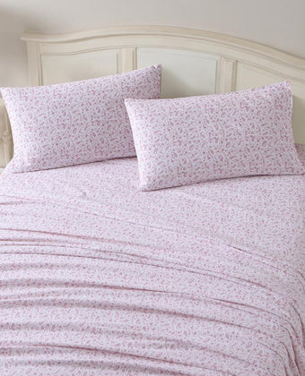 Paisley Prance Red Cotton Flannel Sheet Set - Laura Ashley