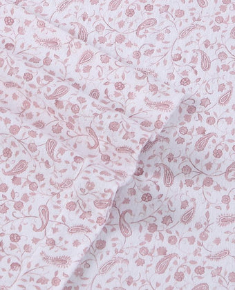 Paisley Prance Red Cotton Flannel Sheet Set - Laura Ashley