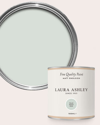 Pale Duck Egg Paint - View of open tester can