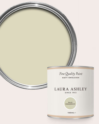 Pale Hedgerow Paint - View of open can of paint