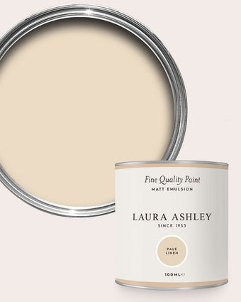Pale Linen Paint - View of open tester can 