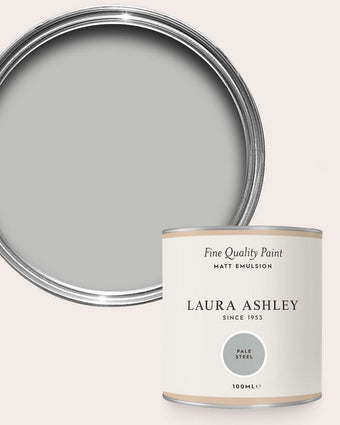 Pale Steel Paint - View of open tester can of paint