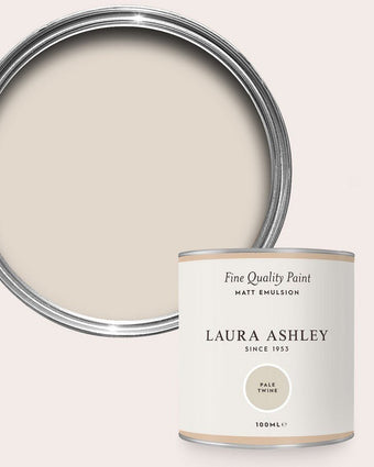 Pale Twine Paint - View of open tester can of paint