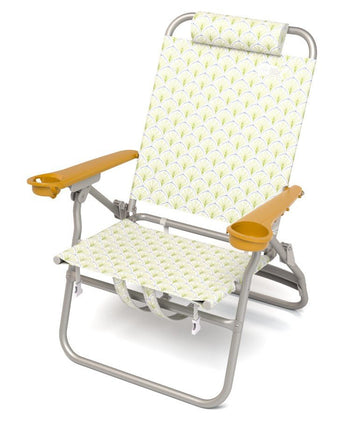 Dune High Backpack Beach Chair Palmetto view of front of chair