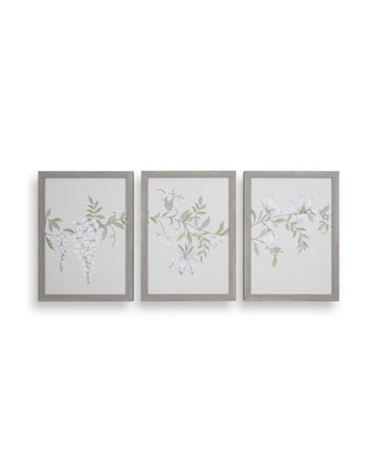 Parterre Framed Canvas Wall Art Set of 3 Hanging on wall