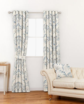 Parterre Off White/Seaspray Fabric Sample - Laura Ashley