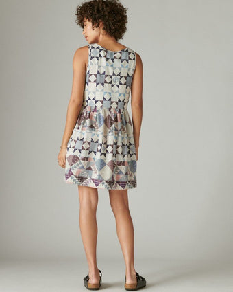 Patchwork Mini Dress back view of dress