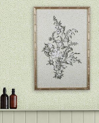 Picardie Framed Print Sage - View of print on wall