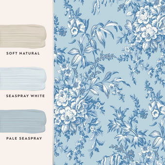 Picardie Blue Sky Wallpaper - View of coordinating paint colors