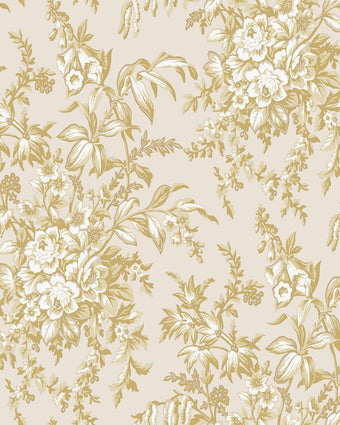 Picardie Pale Gold Wallpaper - Laura Ashley