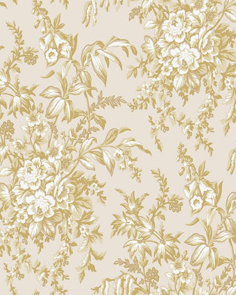 Picardie Pale Gold Wallpaper Sample - Laura Ashley