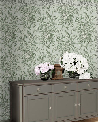 Picardie Sage Wallpaper - Laura Ashley