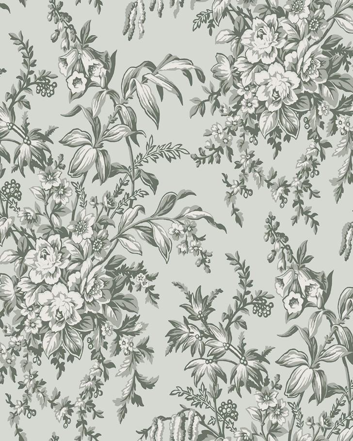 Picardie Sage Wallpaper Sample - Laura Ashley