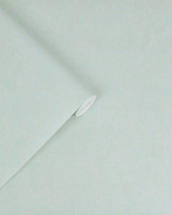 Plain Duck Egg Wallpaper view of wallpaper with roll of wallpaper