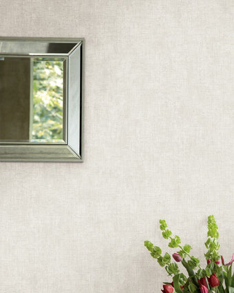Plain Pale Dove Grey Wallpaper view of wallpaper on a wall