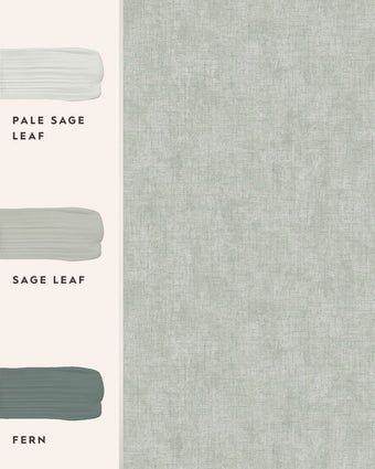 Plain Sage Leaf Wallpaper view of wallpaper and coordinating paint