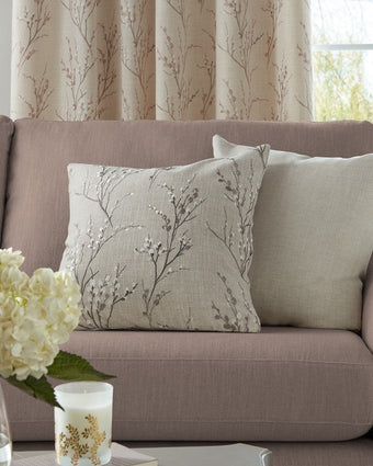 Pussy Willow Dove Grey Fabric - Laura Ashley