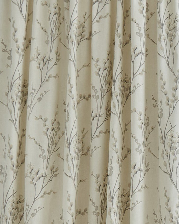 Pussy Willow Dove Grey Pencil Pleat Curtains