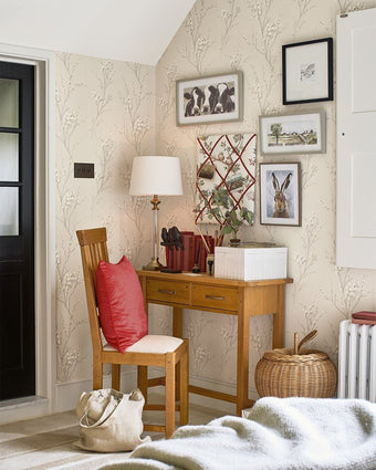 Pussy Willow Dove Grey Wallpaper Sample - Laura Ashley