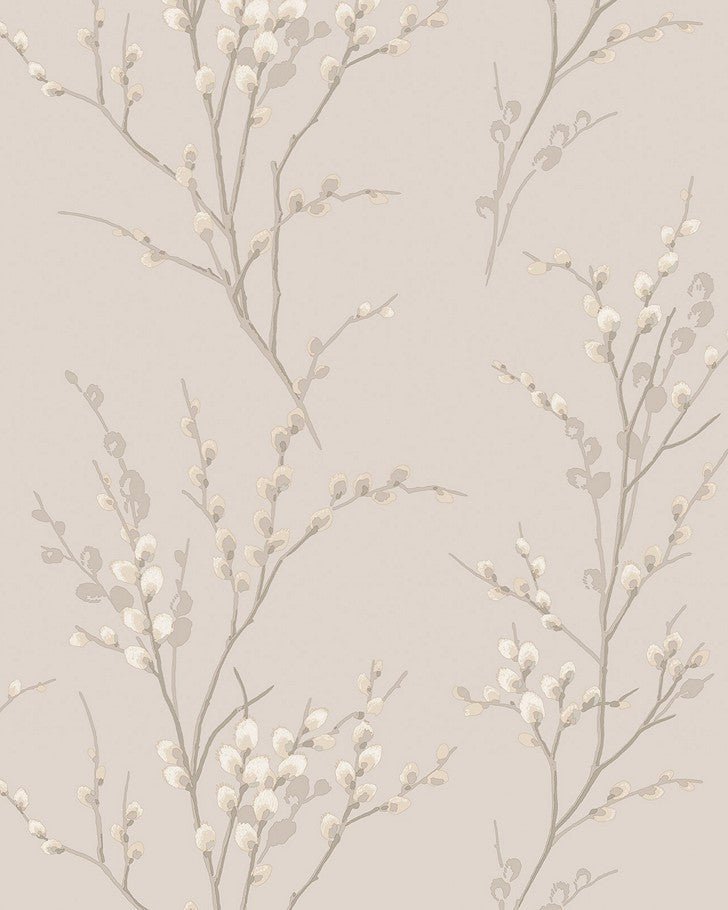 Pussy Willow Dove Grey Wallpaper Sample - Laura Ashley