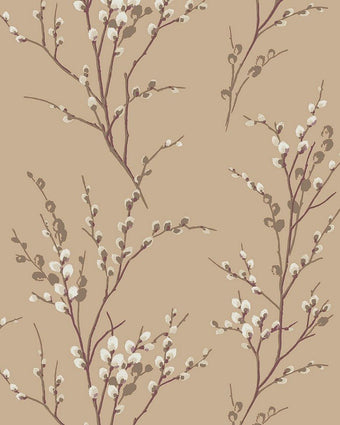 Pussy Willow Natural Wallpaper Sample - Laura Ashley