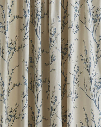 Pussy Willow Seaspray Pencil Pleat Curtains