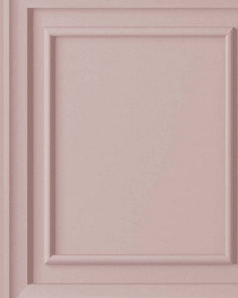 Redbrook Wood Panel Blush Wallpaper - Close up view of wallpaper