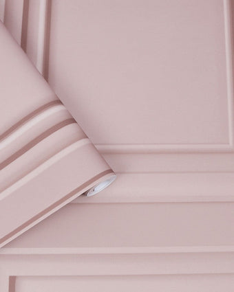 Redbrook Wood Panel Blush Wallpaper Sample - View of roll of wallpaper