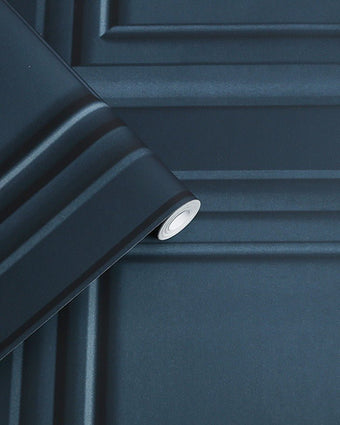 Redbrook Wood Panel Dark Seaspray Wallpaper - View of wallpaper roll