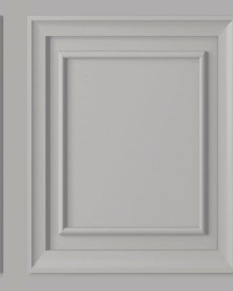 Redbrook Wood Panel Pale Steel Wallpaper - Close-up view of wallpaper