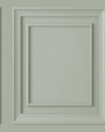 Redbrook Wood Panel Sage Wallpaper Sample - Laura Ashley