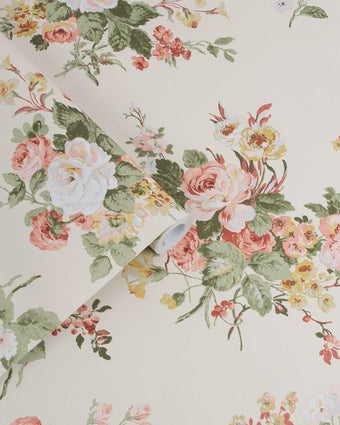 Rosemore Pale Sable Wallpaper Sample - Laura Ashley