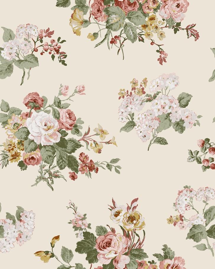 Rosemore Pale Sable Wallpaper Sample - Laura Ashley
