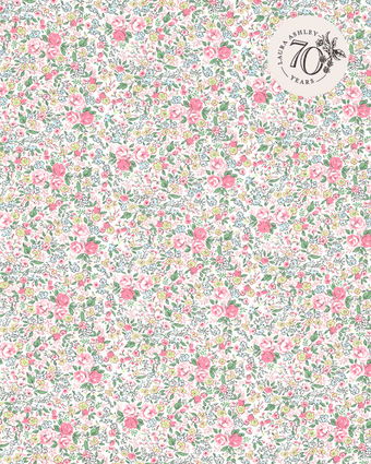 Rowena Peony Pink view of 70th anniversary fabric