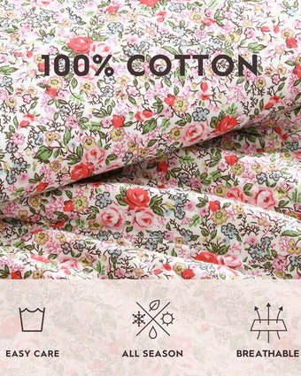 Rowena Pink Quilt - View of product information 