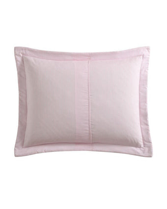 Rowena Pink Quilt - Back view of sham