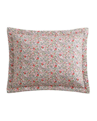 Rowena Pink Quilt - Front view of sham